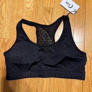 NWT Black Bomber Bra - Breathable Lace Back